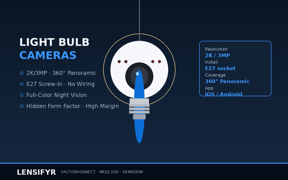 E27 light bulb security camera